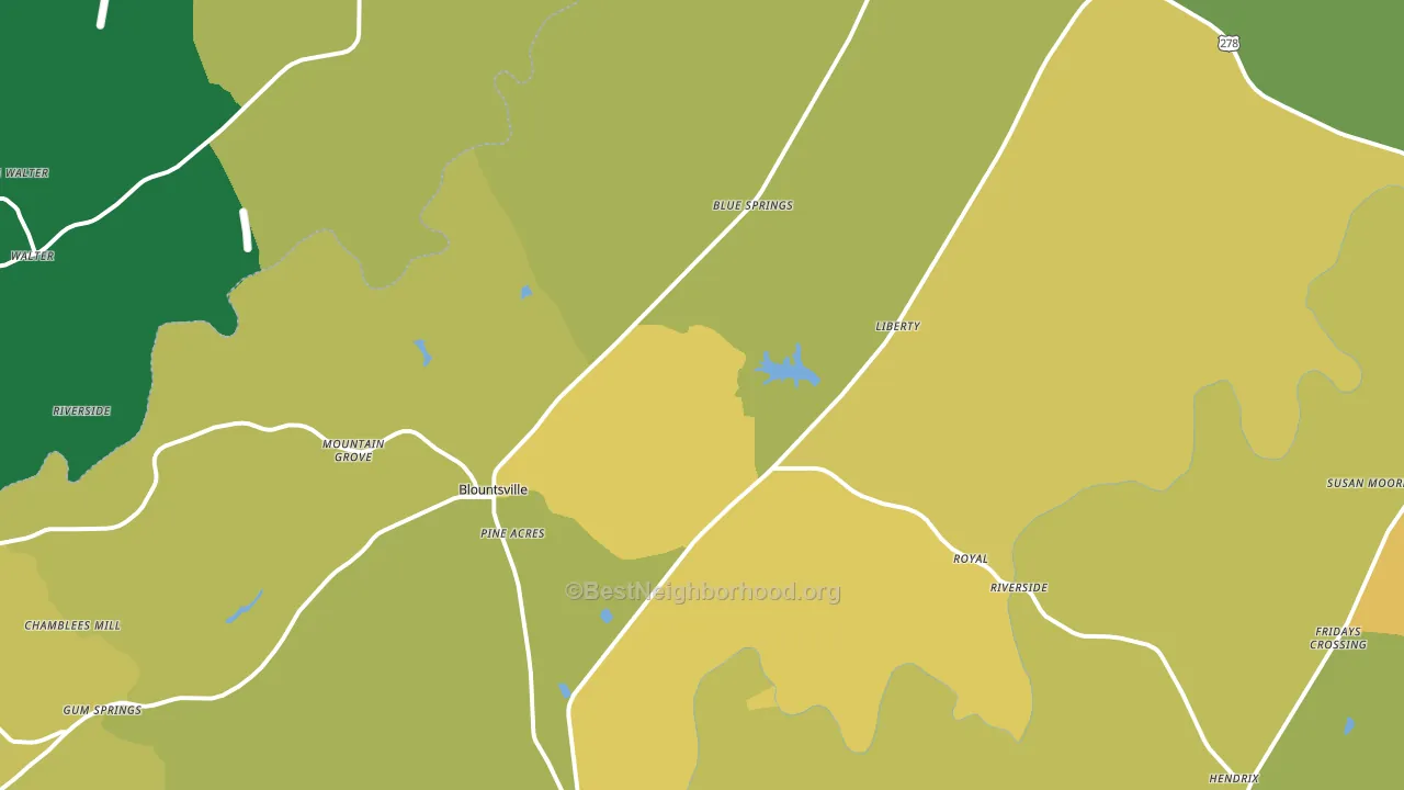Blountsville, AL block-group voter-turnout map