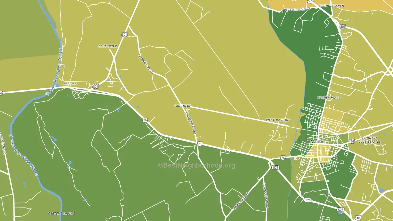 Blue Brick, SC block-group voter-turnout map