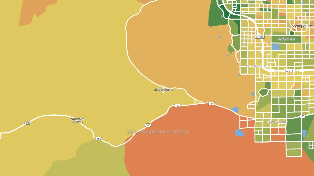 Blue Diamond, NV block-group voter-turnout map
