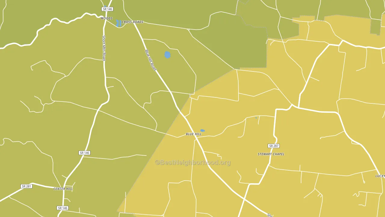 Blue Hill, TN block-group voter-turnout map