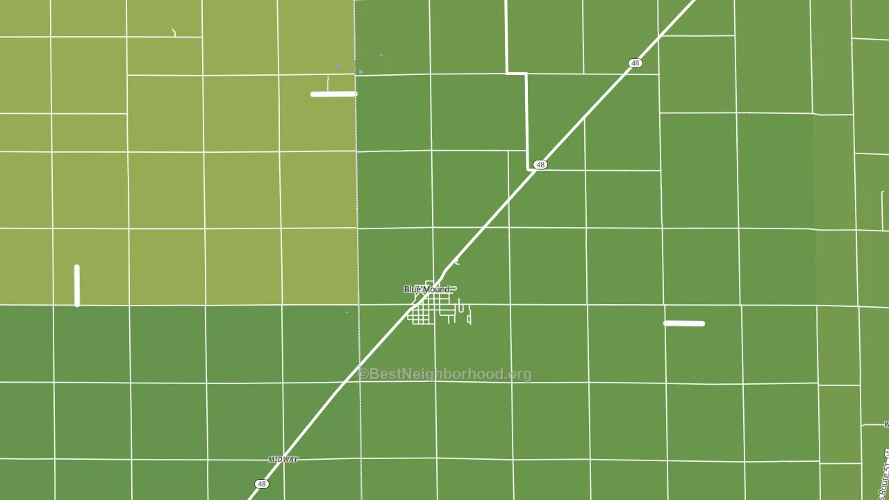 Blue Mound, IL block-group voter-turnout map