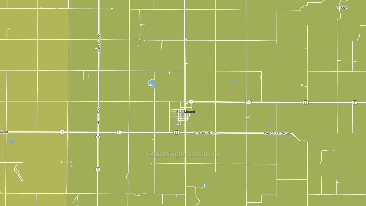 Blue Mound, KS block-group voter-turnout map