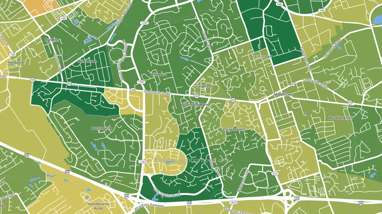 Blue Ridge Manor, KY block-group voter-turnout map