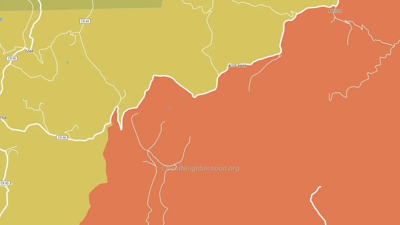 Blue Rock, WV block-group voter-turnout map