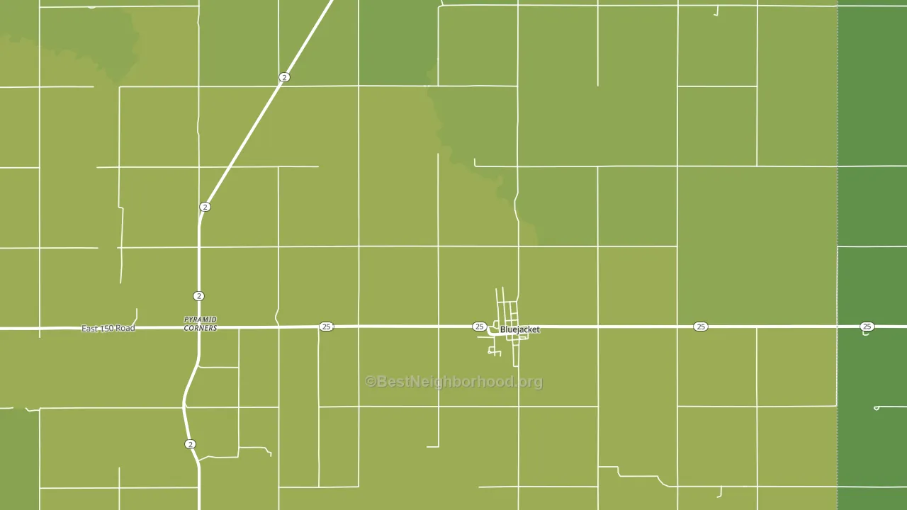 Bluejacket, OK block-group voter-turnout map