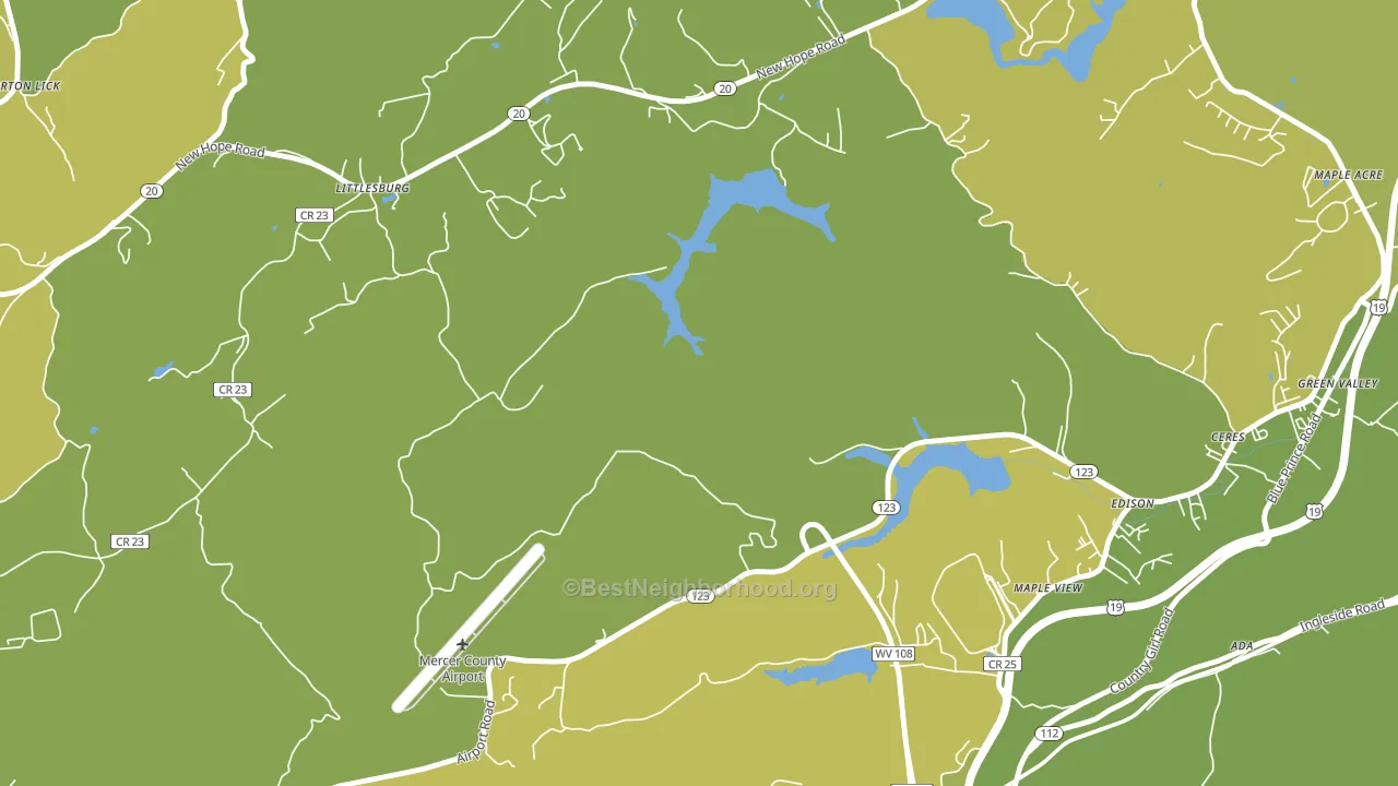 Bluestone, WV block-group voter-turnout map