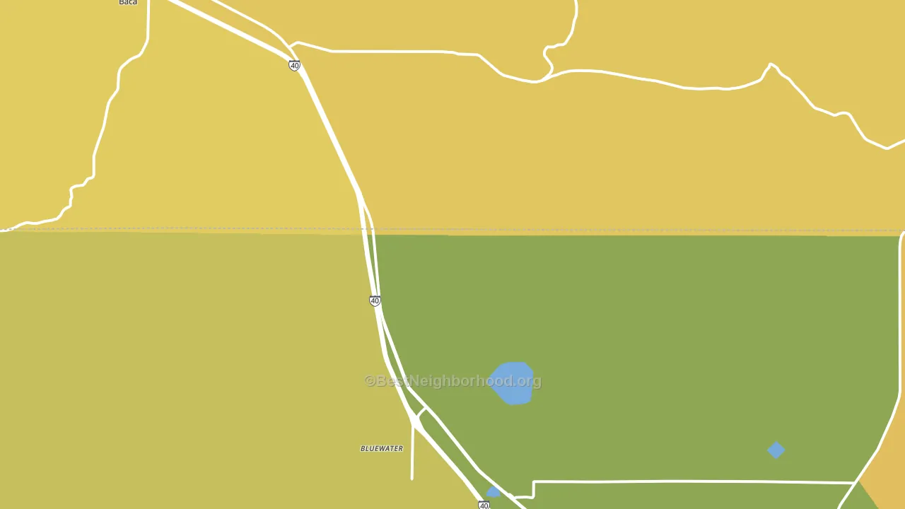 Bluewater, NM block-group voter-turnout map