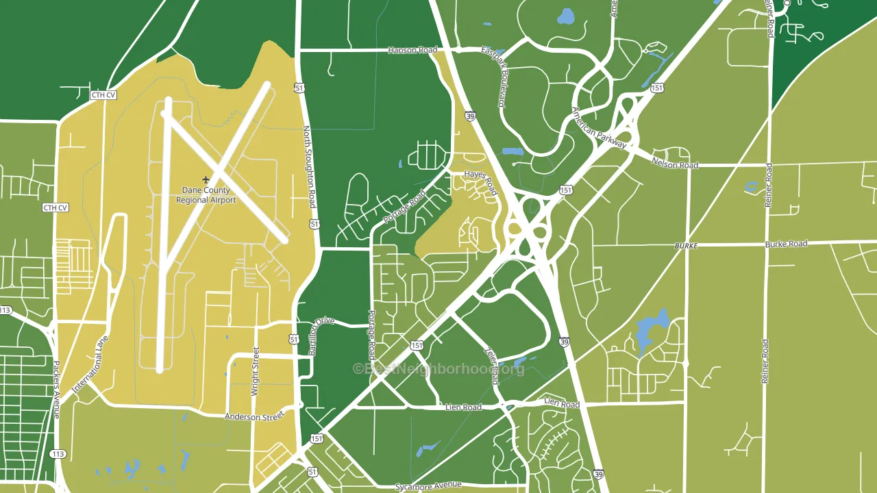 Bluff Acres, Madison, WI block-group voter-turnout map