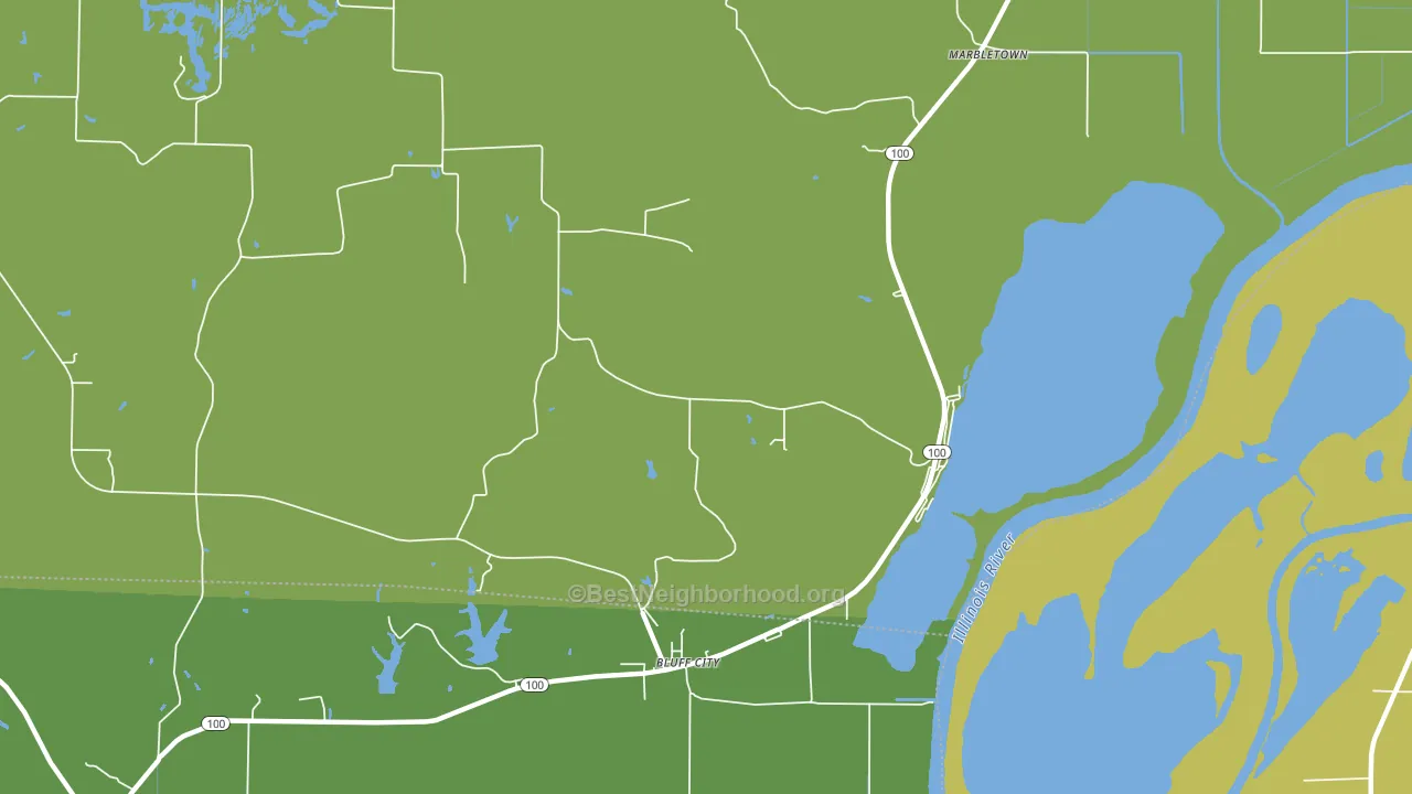 Bluff City, IL block-group voter-turnout map