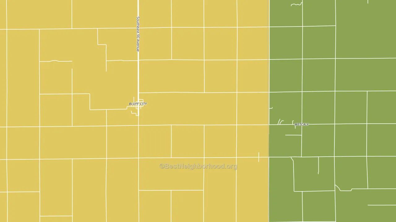 Bluff City, KS block-group voter-turnout map