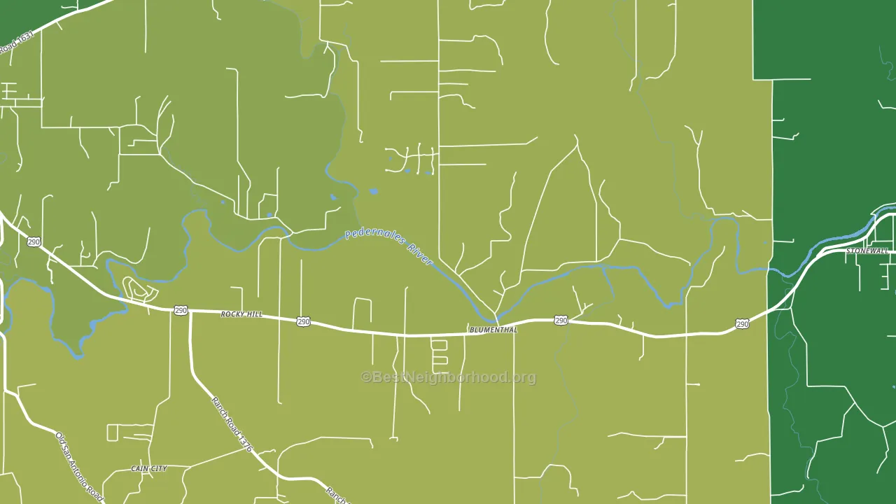 Blumenthal, TX block-group voter-turnout map