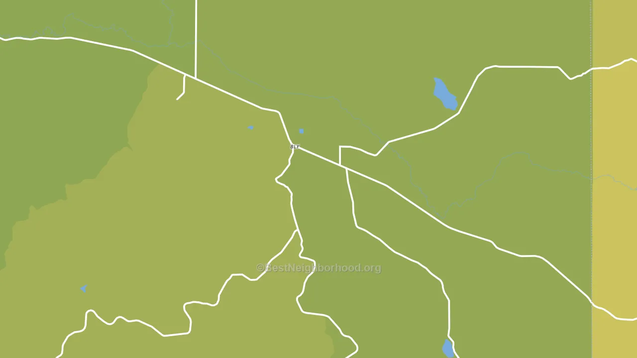 Bly, OR block-group voter-turnout map