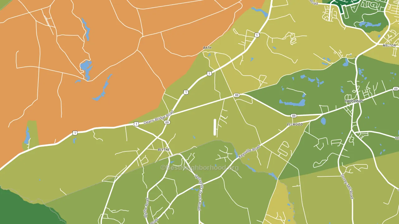 Blythe, GA block-group voter-turnout map