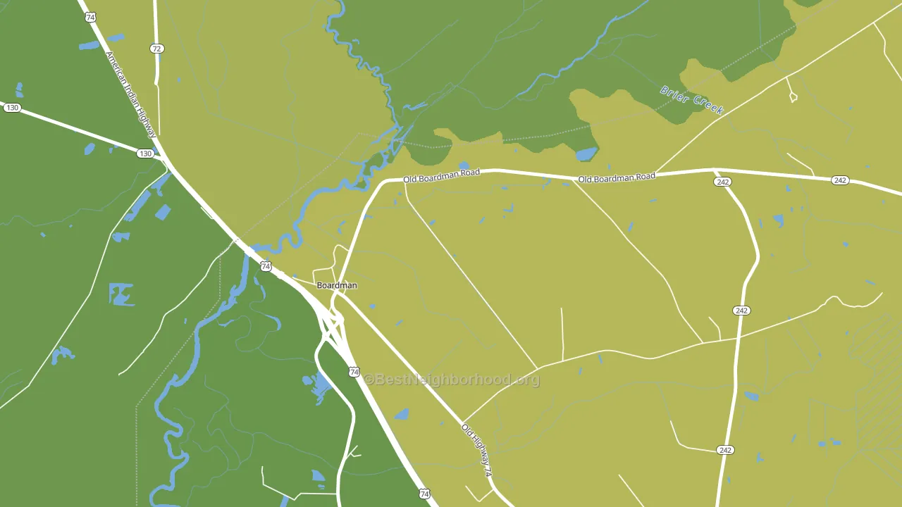 Boardman, NC block-group voter-turnout map