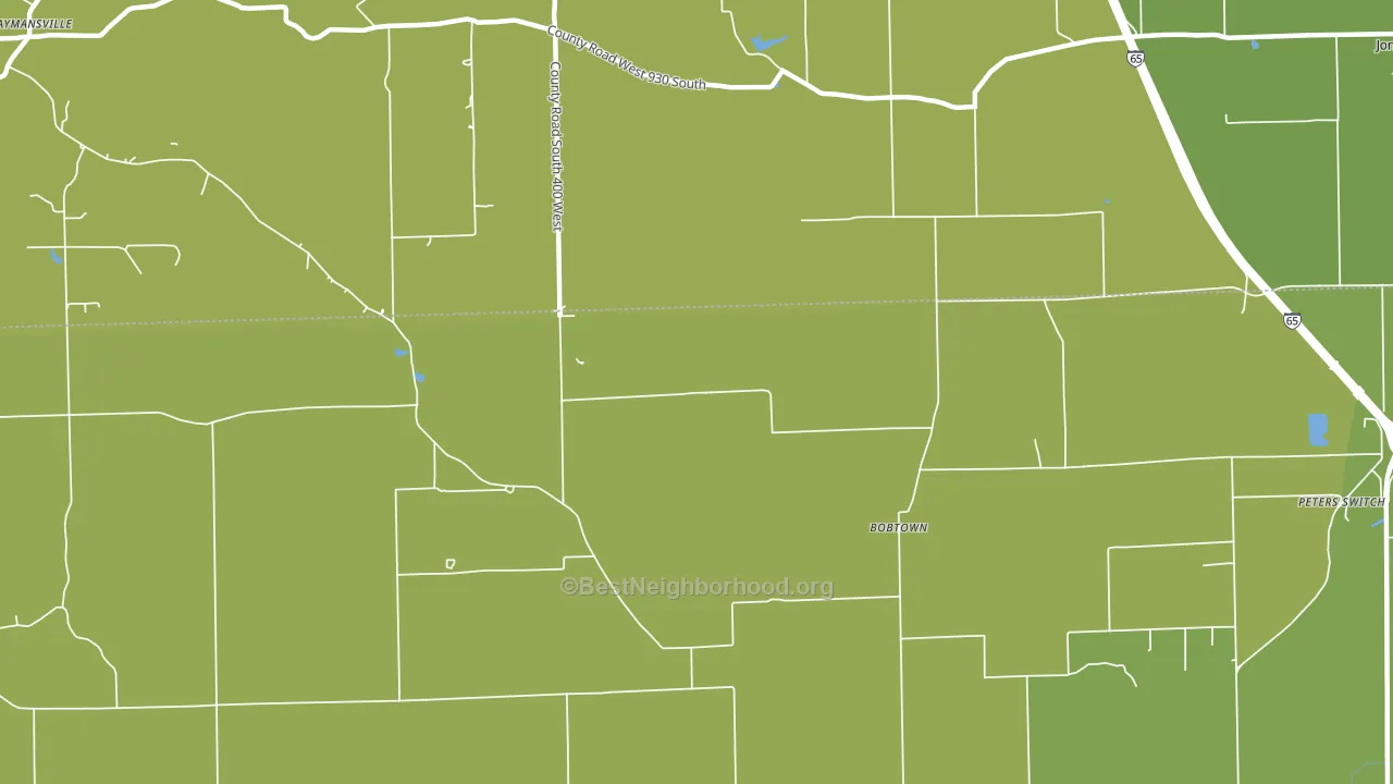 Bobtown, IN block-group voter-turnout map