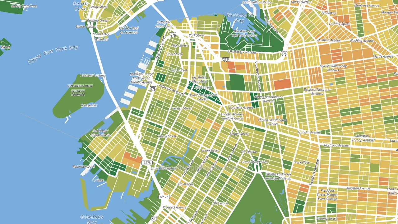 Boerum Hill, Brooklyn, NY block-group voter-turnout map