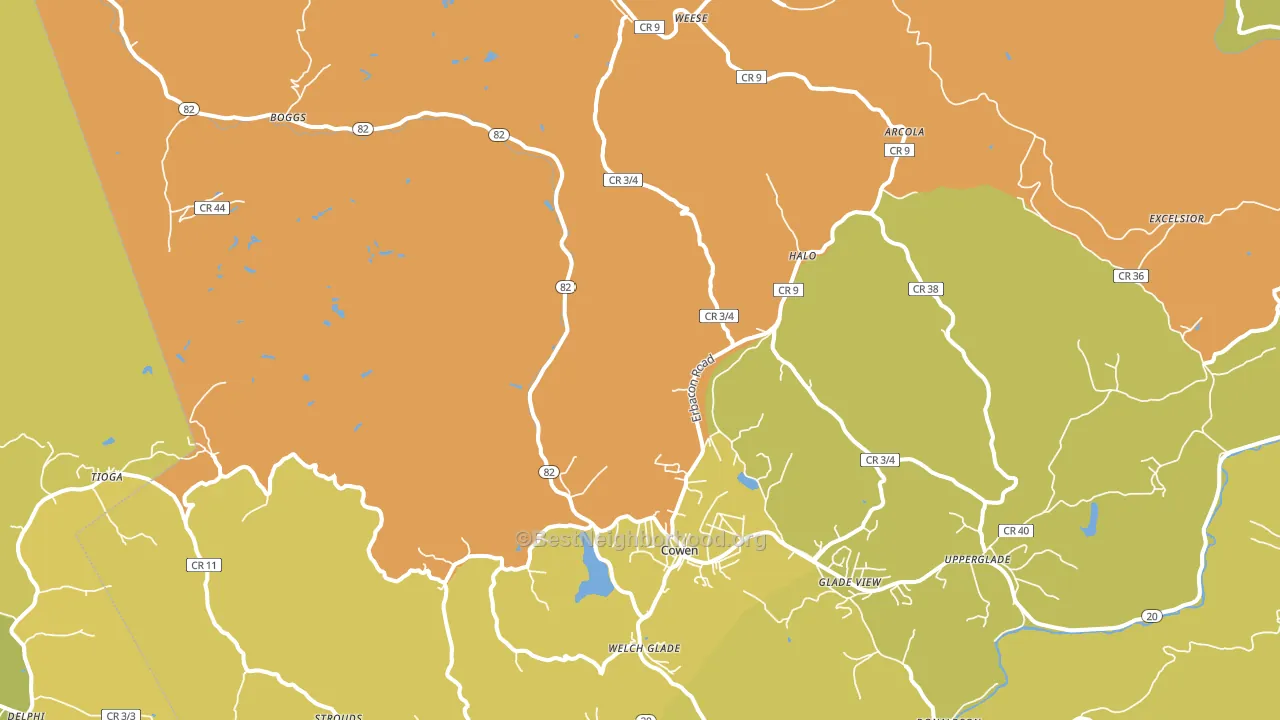 Boggs, WV block-group voter-turnout map