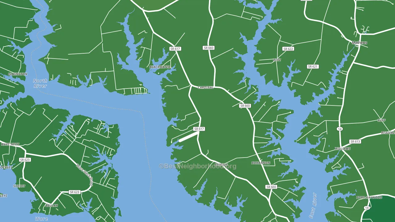 Bohannon, VA block-group voter-turnout map