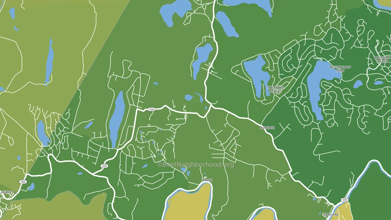 Bohemia, PA block-group voter-turnout map