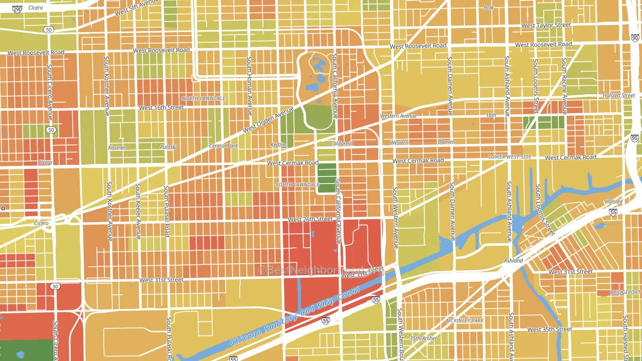 Bohemian California, Chicago, IL block-group voter-turnout map