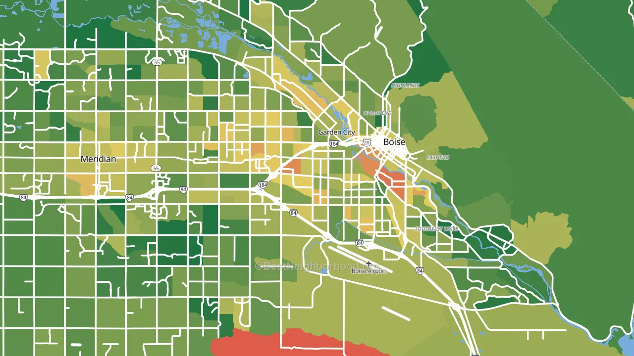 Boise, ID block-group voter-turnout map