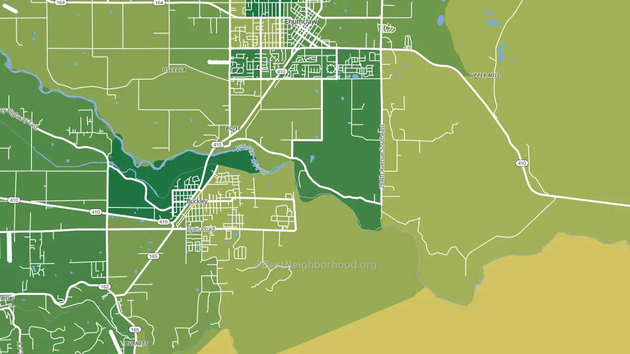 Boise, WA block-group voter-turnout map