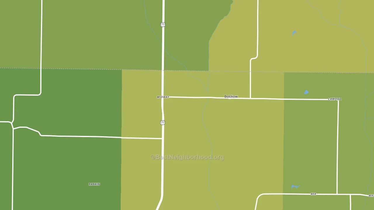 Bolckow, MO block-group voter-turnout map