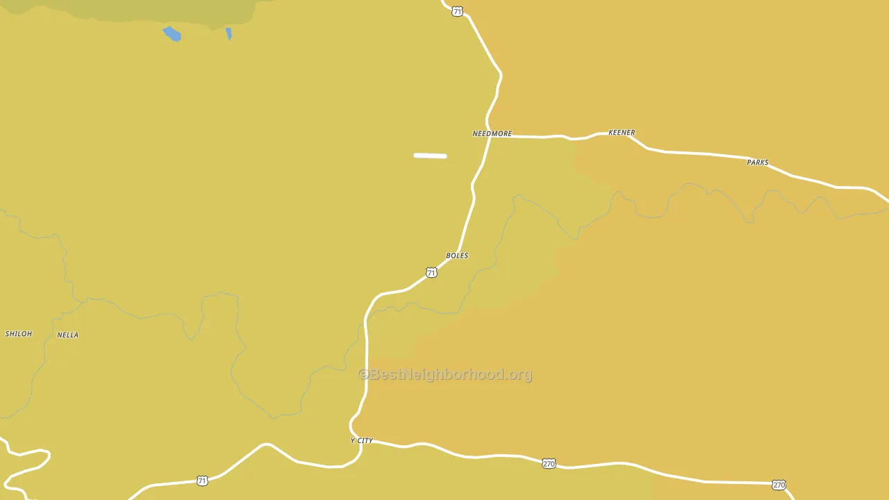 Boles, AR block-group voter-turnout map