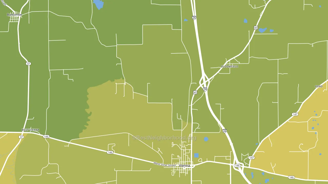 Boles, IL block-group voter-turnout map