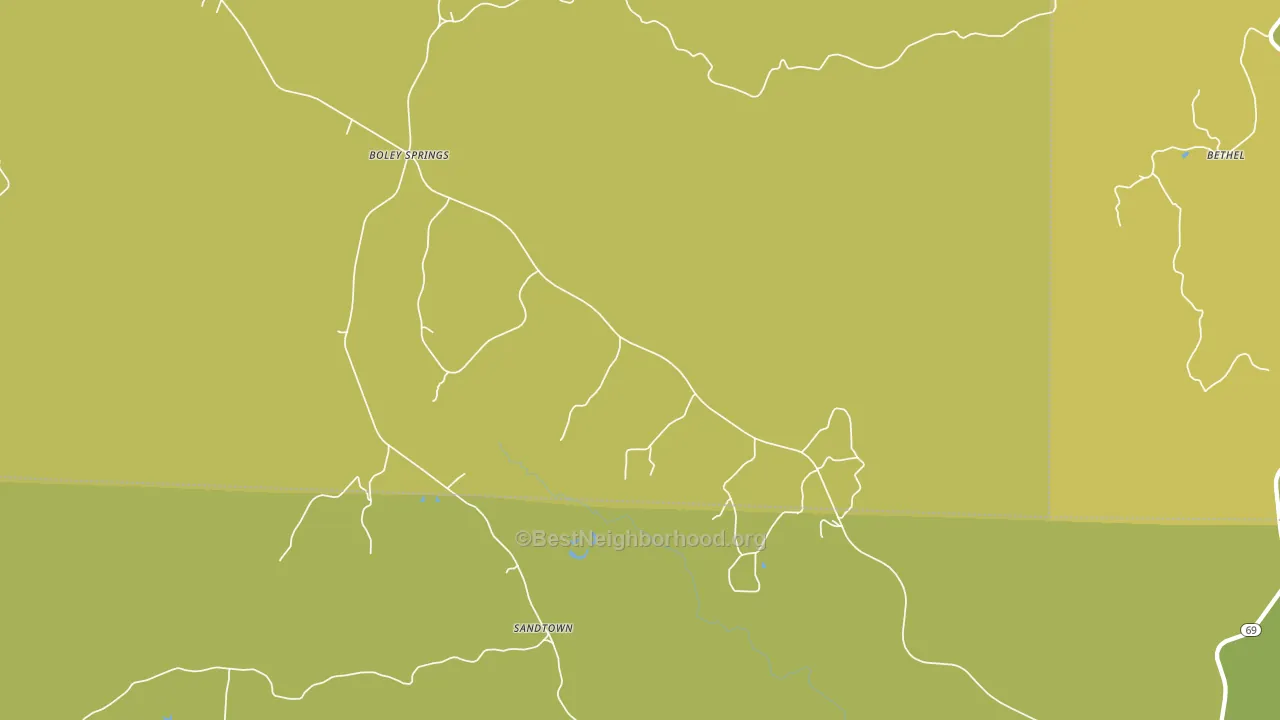 Boley Springs, AL block-group voter-turnout map