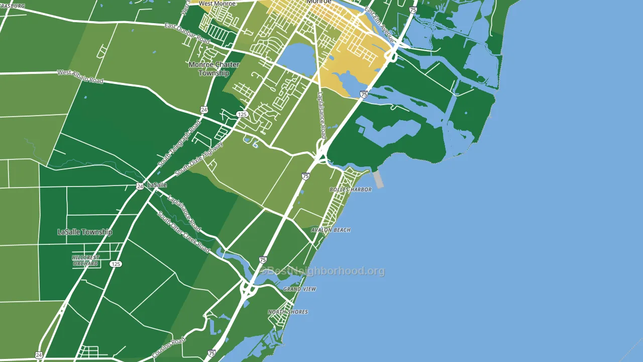 Bolles Harbor, MI block-group voter-turnout map