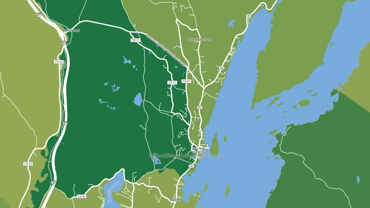 Bolton Landing, NY block-group voter-turnout map