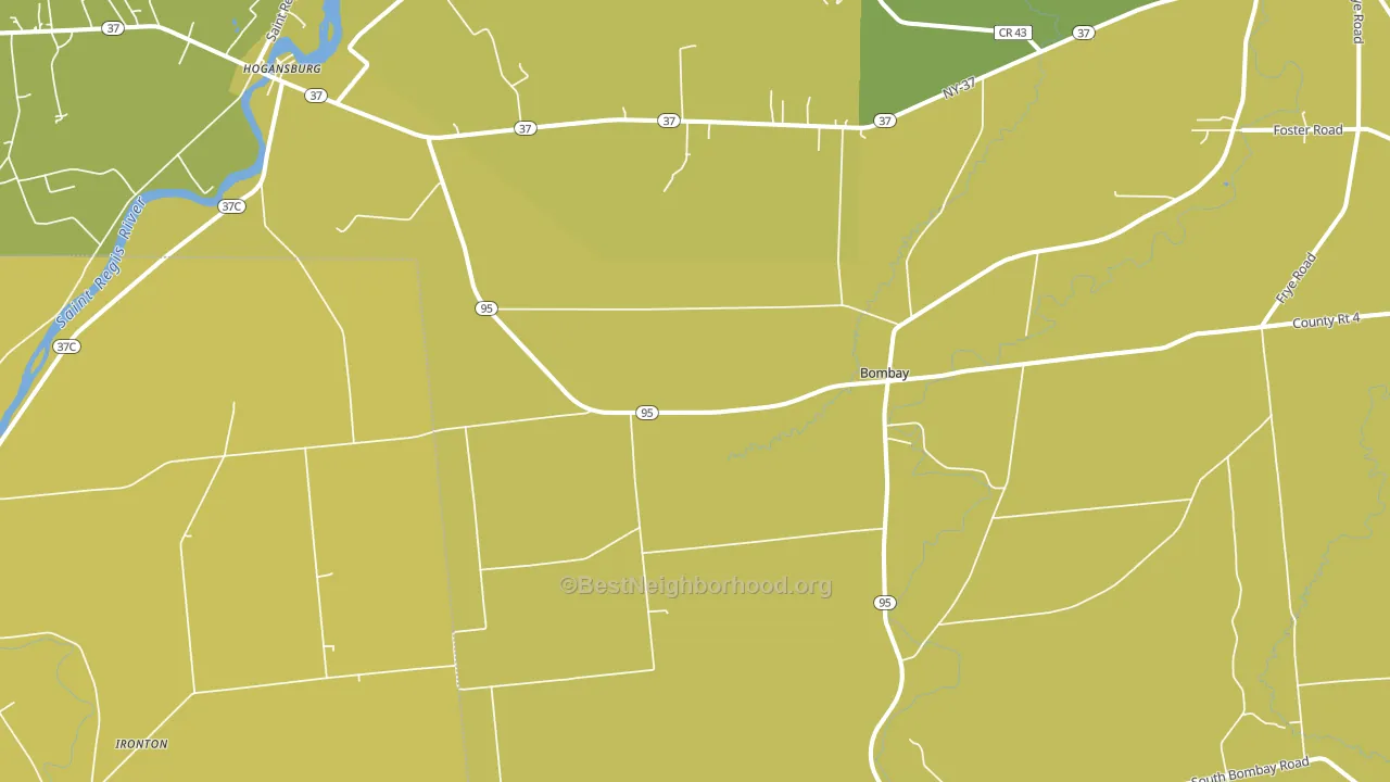 Bombay, NY block-group voter-turnout map