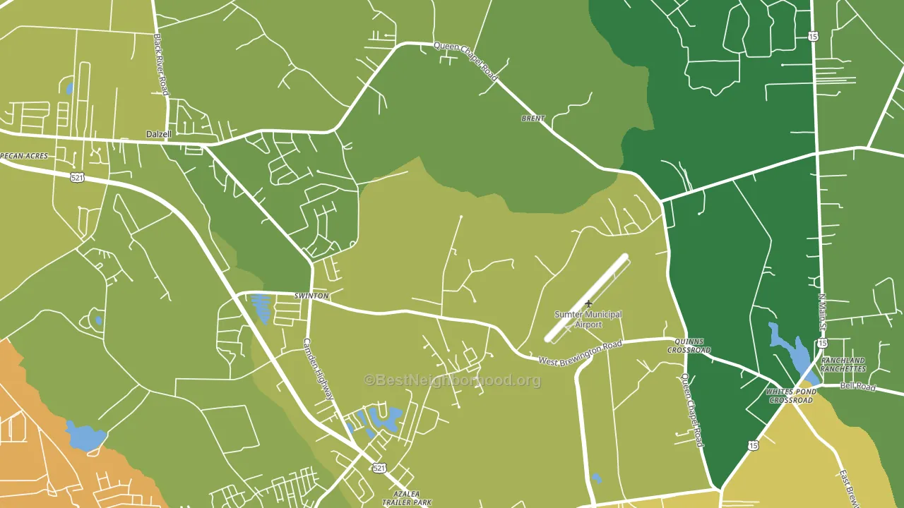 Bon Air Terrace, SC block-group voter-turnout map
