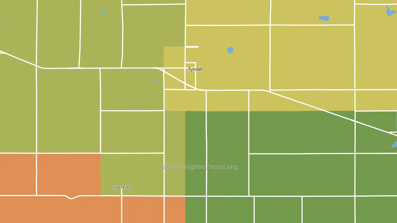 Bon Homme County, SD block-group voter-turnout map