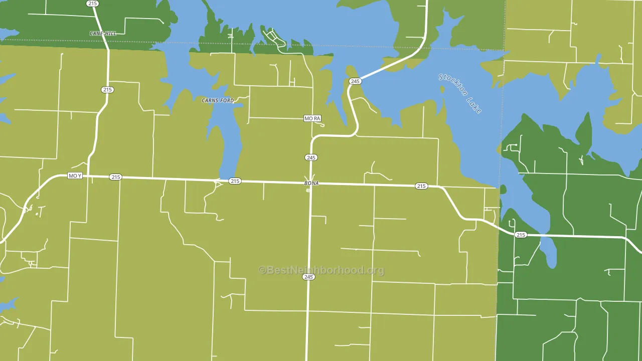 Bona, MO block-group voter-turnout map