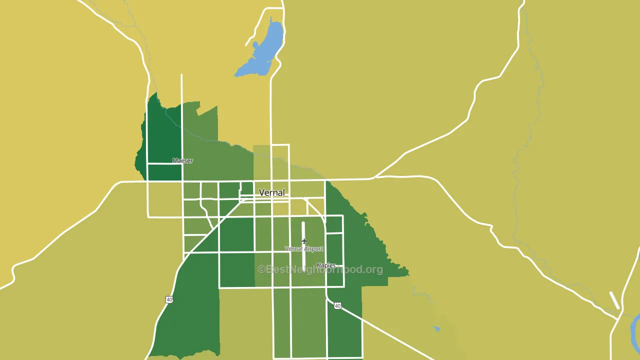 Bonanza, UT block-group voter-turnout map