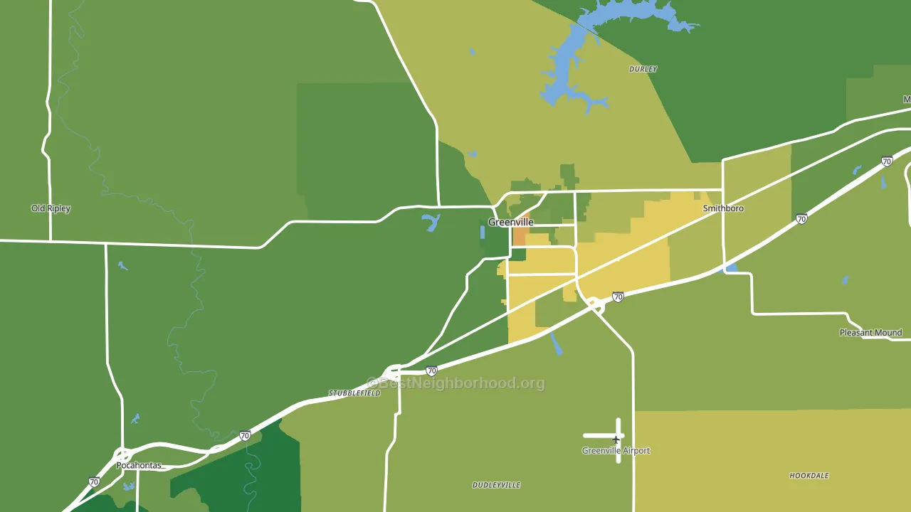 Bond County, IL block-group voter-turnout map