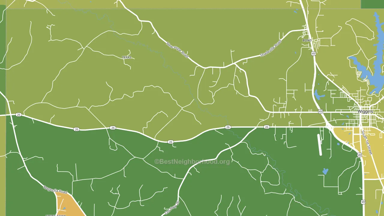 Bond, MS block-group voter-turnout map