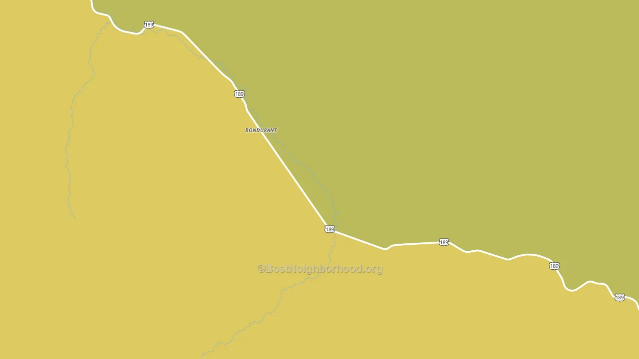 Bondurant, WY block-group voter-turnout map