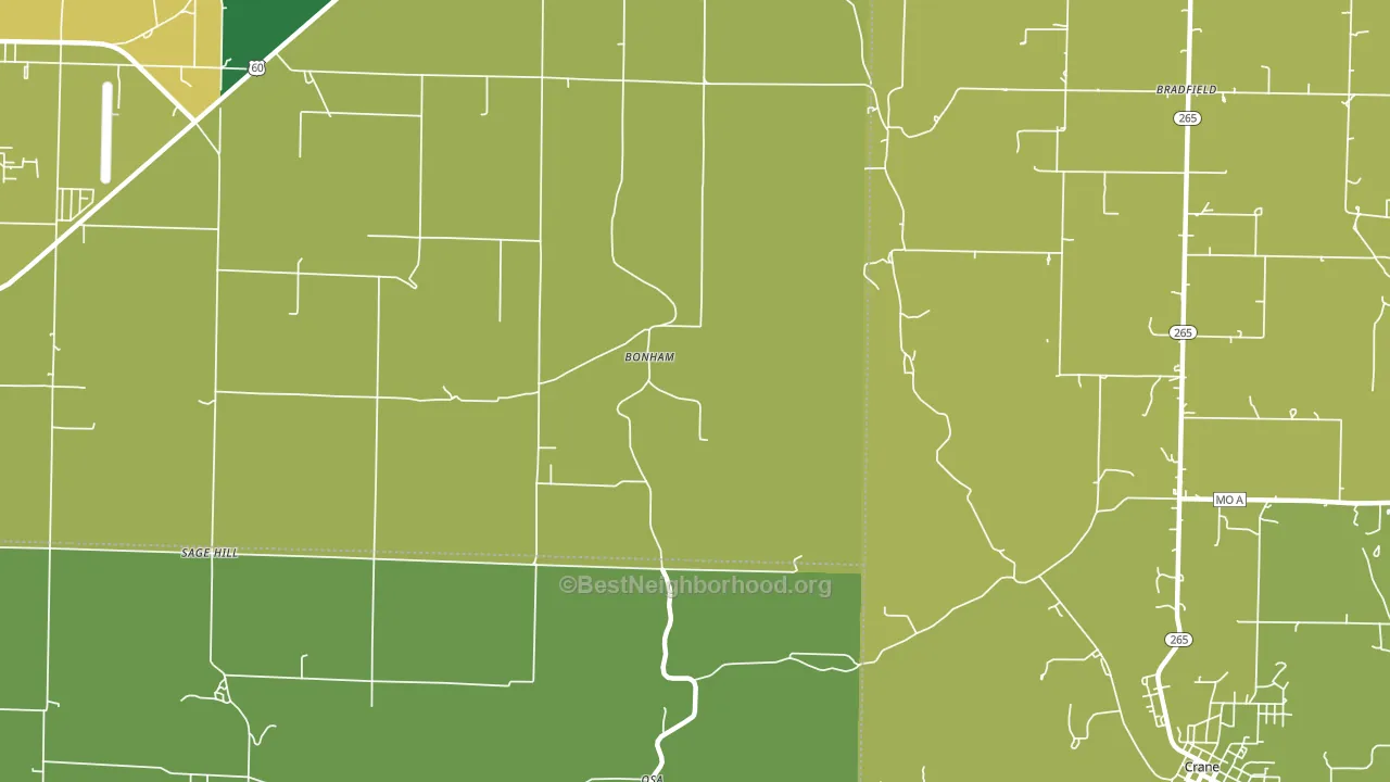 Bonham, MO block-group voter-turnout map