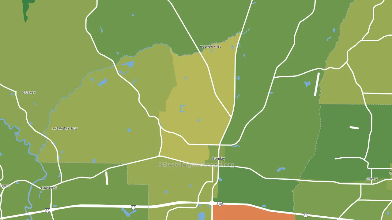 Bonifay, FL block-group voter-turnout map