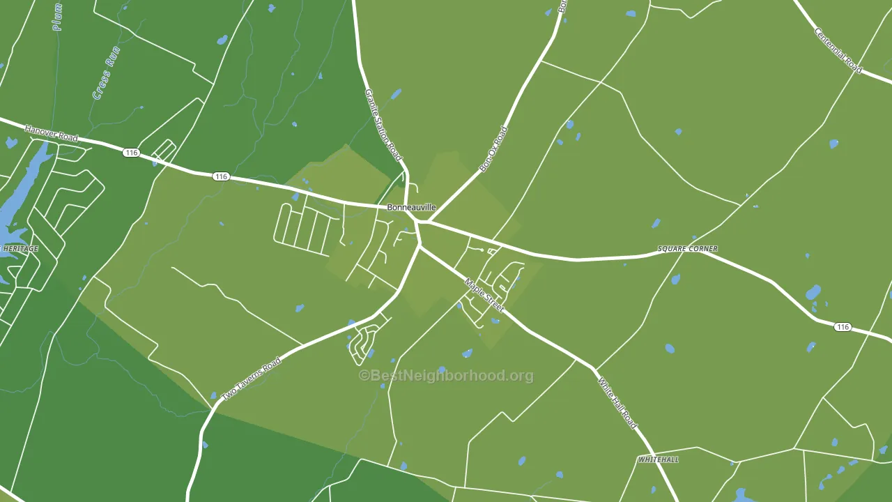 Bonneauville, PA block-group voter-turnout map