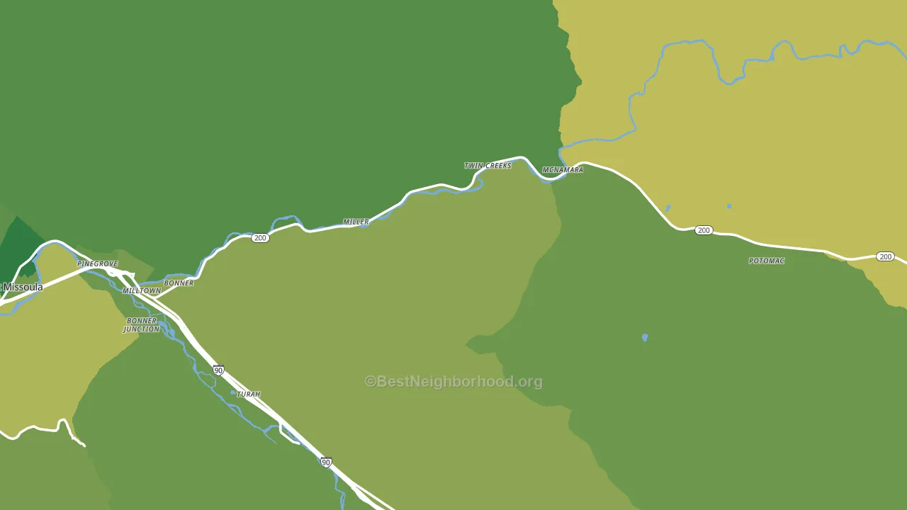 Bonner, MT block-group voter-turnout map