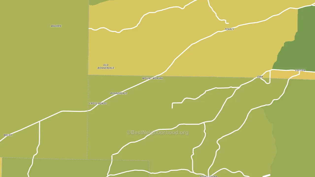 Bonnerdale, AR block-group voter-turnout map