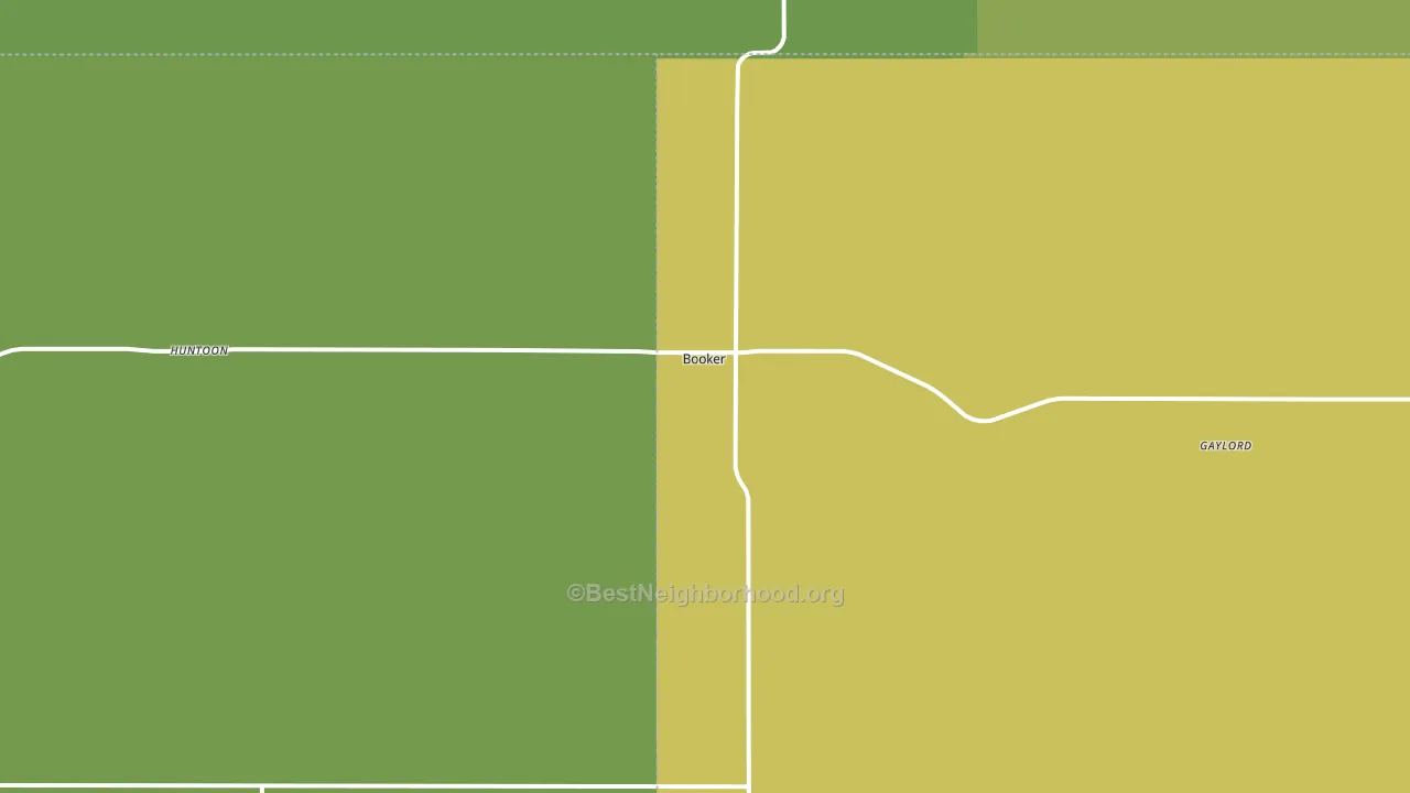 Booker, TX block-group voter-turnout map