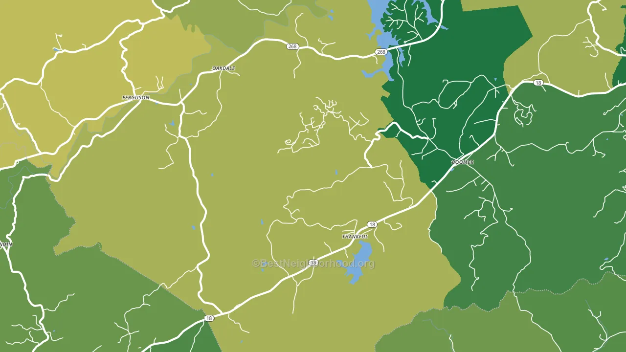 Boomer, NC block-group voter-turnout map