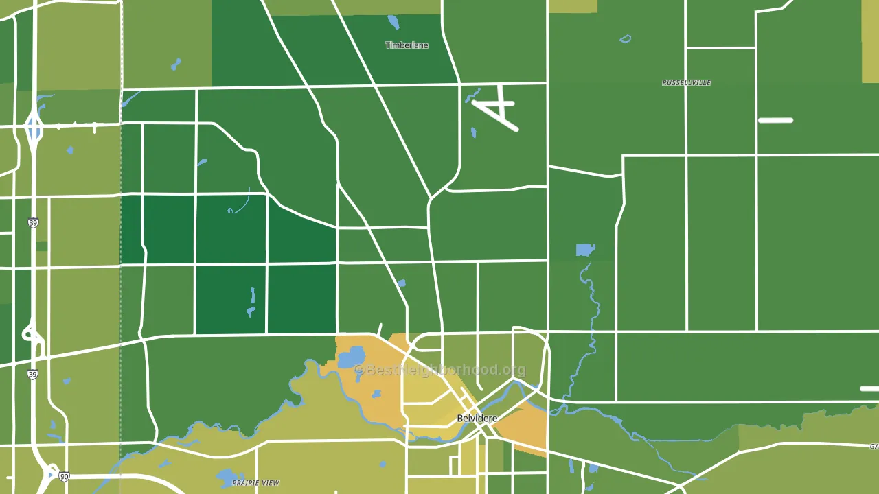 Boone County, IL block-group voter-turnout map