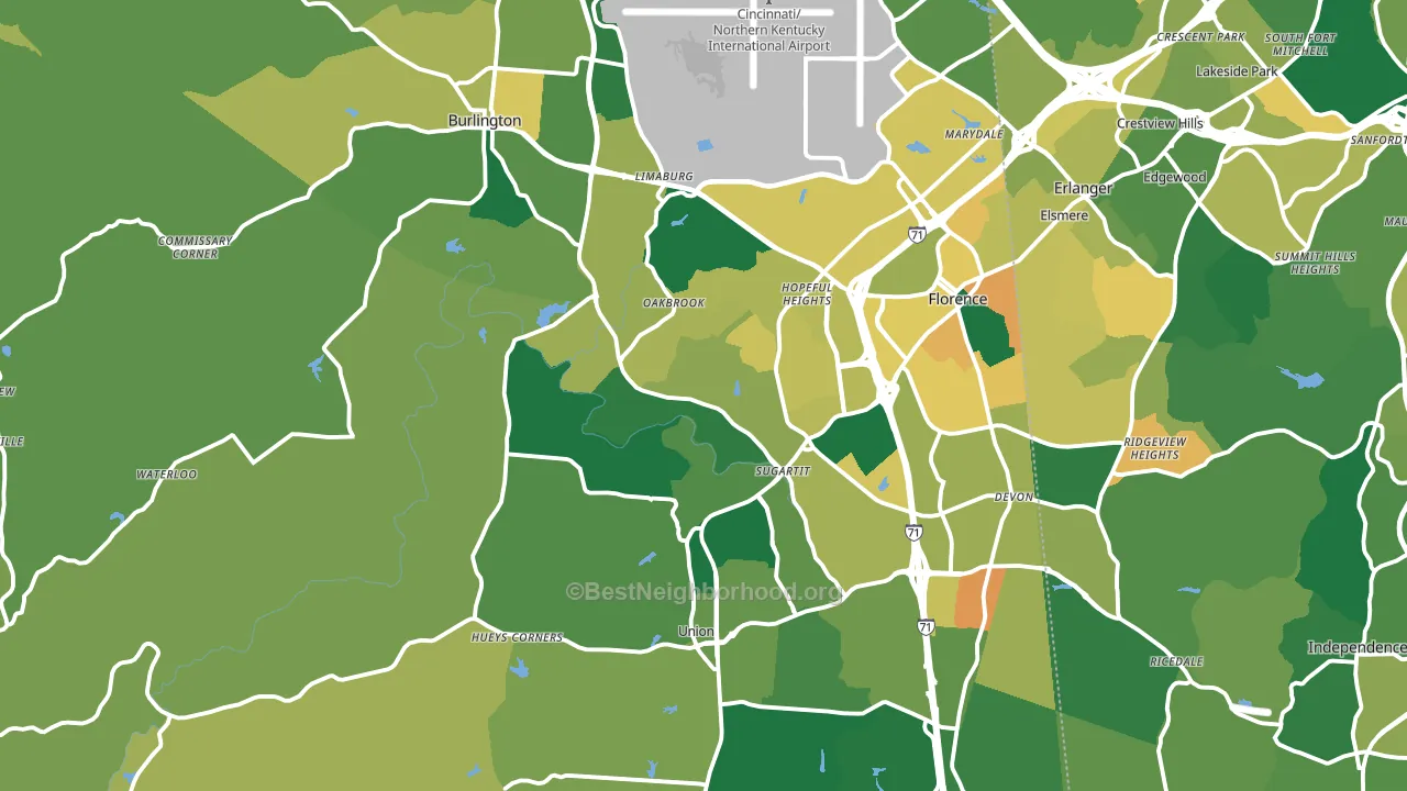 Boone County, KY block-group voter-turnout map