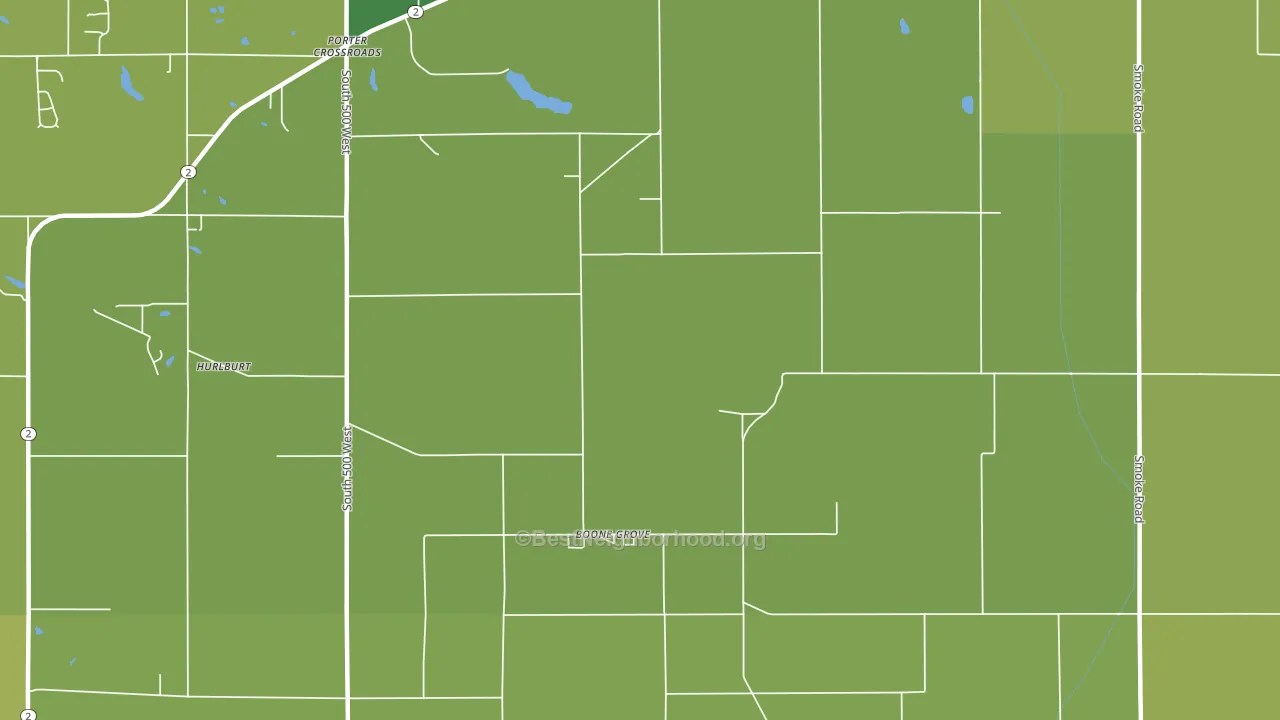 Boone Grove, IN block-group voter-turnout map